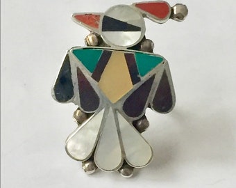 Vintage Thunderbird ring sterling silver 925