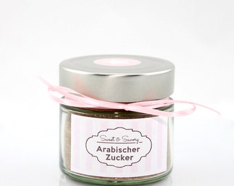 Arab sugar 120 g - a touch of the Orient, for the refining of coffee, pastry, dessert, etc. - ideal as a gift for the birthday, for you