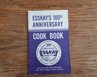 Vintage Esskay's 100th Anniversary Cook Book Recipes Cookbooks 1958 Meat Products Baltimore Maryland