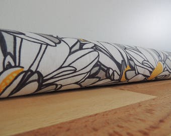 Door draft Stopper. Door or window snake. Draught excluder. House and home accessory.eco friendly energy saver.flower print draft stopper.