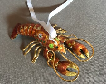 Vintage Cloisonne Enamel Christmas Ornament