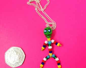 Day of the Dead inspired~Skeleton~Halloween~Gothic Necklace