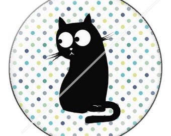 resin cabochon mounted on a stick patterns cat p13 25 mm