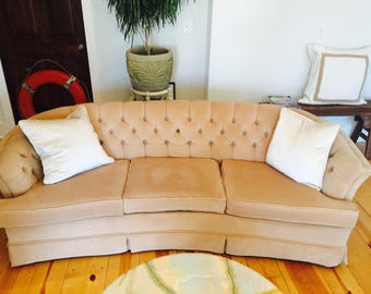Gorgeous Faux Velvet Parlor Sofa