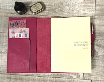 Hobonichi Cousin A5 cover - Leather Hobonichi A5 cover for Cousin - Hobonichi A5 planner cover - Hobonichi Techo cover