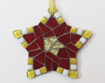Handmade Mosaic Star Ornament