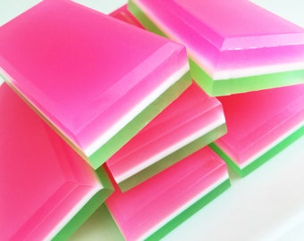 Watermelon Soap, Summer Melon Soap, Bath Soap, Bar Soap, Glycerin Soap, Fruity Soap, Summer Soap, Honeydew Soap, Melon Soap