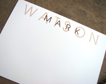 Personalized Note Cards Shadow Flat Note Cards