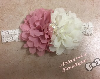 Lovely Dusty pink and Ivory Flower