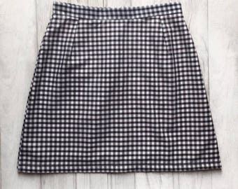 Handmade high waisted gingham check skirt. UK sizes 4-18 (US 0-14). Various colours available, made to order.