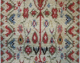 Sweet multicolor Scandinavian rya rug