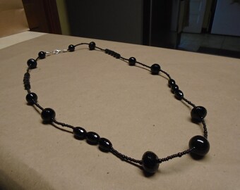 Black Onyx long necklace