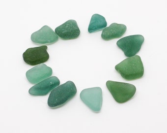 Teal sea glass 12 pcs Genuine beach glass Flat sea glass supply Beach wedding decor Terrarium glass for mosaic Coastal decor sea glass decor