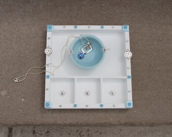 The "Abundant Flowering", Blue and White Jewelry Holder