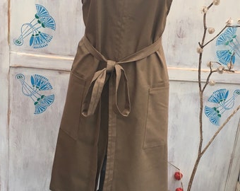 POTTERS APRON / SPLIT Front Craft Apron - sturdy Cotton fabric