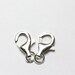 4pcs S.silver jewellery findings Lobster Clasp,925 Sterling silver,9*5mm with 4mm ring - FDSSCS0006
