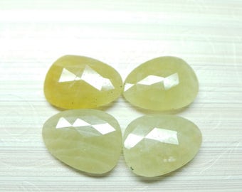 1 Piece - Natural Sapphire Faceted Both Side Rose Cut Fancy Slices - 20x15 MM - Loose Gemstones - High Quality - Sapphire Slices