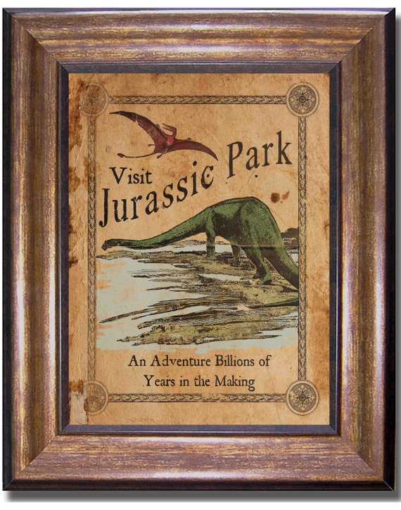 Jurassic Park Visit Jurassic Park Vintage Style Ad Antique 6865