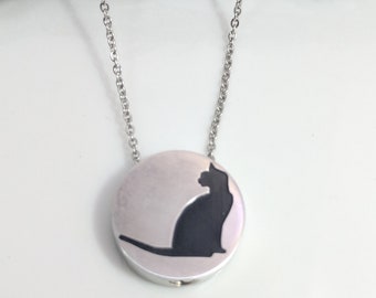 Loss of Cat Urn-Cat Loss Necklace-Urn Jewelry-Pet Loss-Black Cat Urn-Keepsake Jewelry-Urn for Pet Ashes-Kitty Cat Loss-Loss of Pet Gift