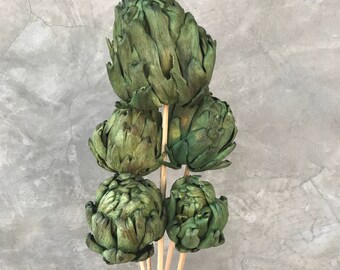 Dried Artichoke stems, Dried Flowers, Wedding flowers, Home decor, Natural Dried Artichoke, Gifts
