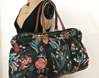 80s Canvas Weekend Overnight Bag - Great Large Lightweight Duffel