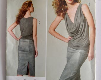 Vogue V1282 Donna Karan Collection Misses Top and Skirt Size 12-20 UNCUT