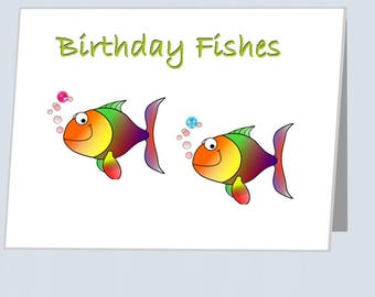 Fisch geburtstagskarte Etsy