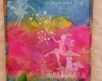 Find Your Wings and Fly mixed media