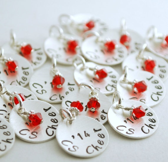 Items similar to Cheerleader Charm Personalized Cheer Charm