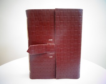 Leather Journal/Guest Book, Photo Album, Puple