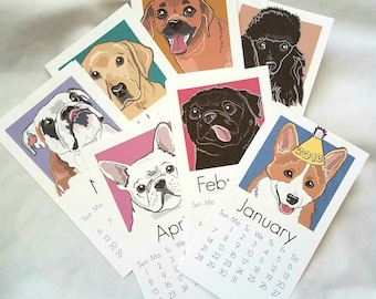 2018 All-Star Dog Breeds Calendar - Printed on Recycled Linen Paper