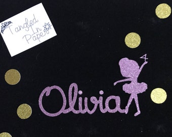Personalized Ballerina Cake topper