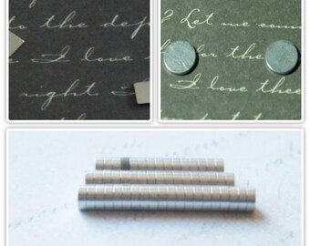 2 silver neodymium magnets