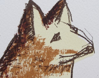 Original screenprint - The big corgi, Limeslade