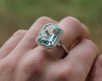 Silver ring 925 with Topaz
