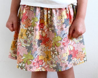Liberty of London girl's skirt, twirly skirt, flowers, toddler skirt, baby skirt, cotton, Liberty, handmade in Amsterdam!