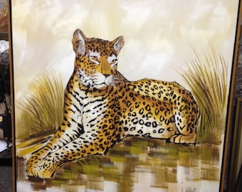 Large Giclee Print of Lounging Cheetah by Walker – Framed
