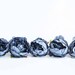 5 Mini Peonies in Antique Blue - Silk Artificial Flowers - ITEM 01214