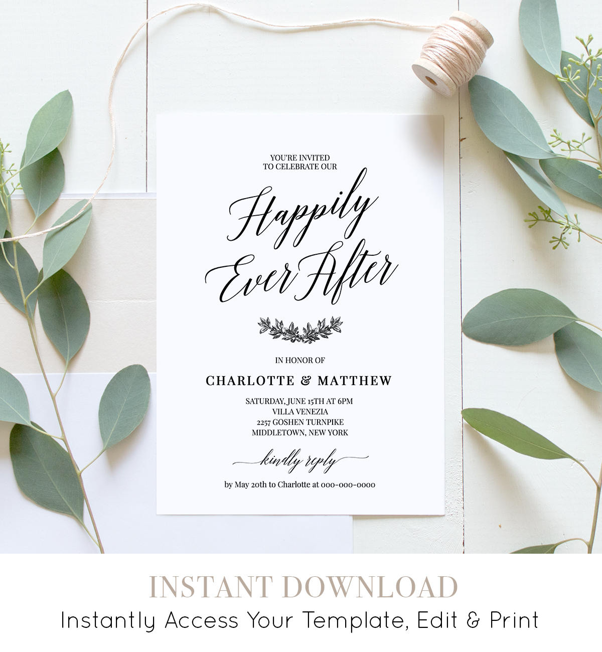 Wedding Reception Party Invitation, Post Wedding Celebration, After