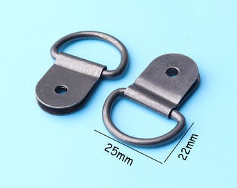 10pcs D Ring Picture Hangers, Small hanger, picture frame hanger, artwork hanger, sign hangers, photo hanger sent screw 25*22mm gg3
