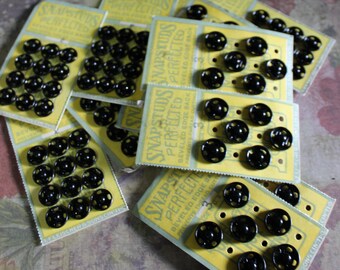 1 Pack Vintage Large Black Snaps