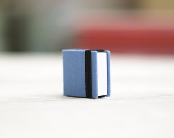 Hand-bound miniature sketchbook light blue