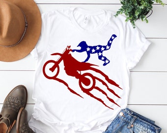 Distressed American flag svg, Dirt bike svg, Usa flag svg, Motocross svg, Motorcycle svg, American flag svg, SVG, DXF, eps, png, pdf, Shirt
