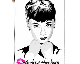 Audrey Hepburn Cosmetic Bag, Audrey Hepburn Makeup bag, Cosmetic Makeup pouch with Audrey Hepburn, Audrey Hepburn Cosmetic makeup bag