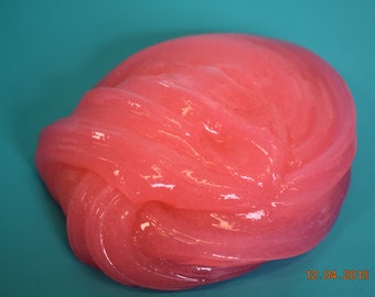 Bubble Gum Pink Clear Slime 8oz
