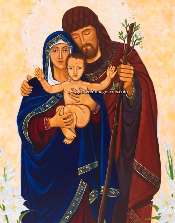 The Holy Family ready to frame print Catholic Art 8x10