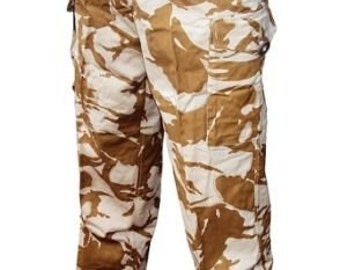 Desert/Sand Combat Tropical Trousers - Size Small, Medium, Large - British Army