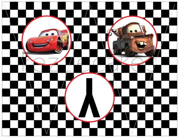 CARS Birthday Banner Print at home Disney Cars Happy