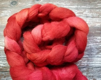 Spinning fiber corriedale combed top 100g hand dyed indie dyed spinning felting fiber combed top