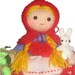 Little RED Riding Hood with her Bunny and Basket of green